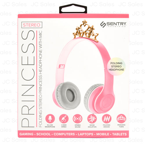 WHOLESALE SENTRY PRINCESS HEADSET PINK WITH MIC SOLD BY CASE Fashion