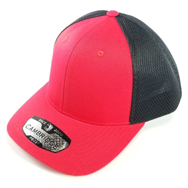 PB237 [RED BLACK] CAMBRIDGE MICRO MESH BACK TRUCKER HAT Hot on Sale