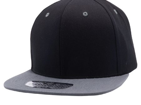 PB105 [BLACK CHARCOAL] COTTON SNAPBACK HATS Online Sale