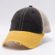 PB220 [BLACK MANGO KHAKI] PIGMENT VINTAGE MESH TRUCKER HATS For Discount