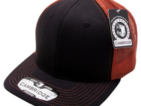 PB222-BLACK-B.ORANGE CAMBRIDGE TRUCKER HAT Online