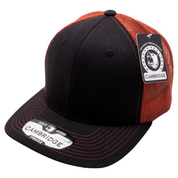 PB222-BLACK-B.ORANGE CAMBRIDGE TRUCKER HAT Online