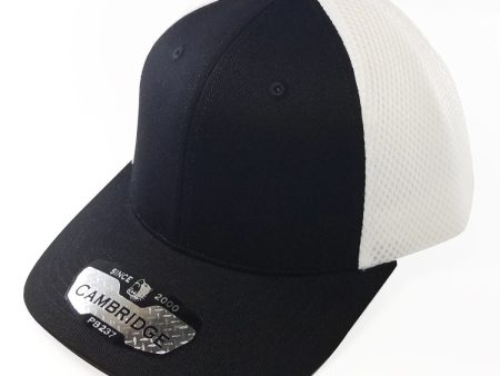 PB237 [BLACK WHITE] CAMBRIDGE MICRO MESH BACK TRUCKER HAT on Sale