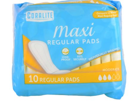 WHOLESALE CORALITE MAXI PADS REGULAR 10 CT SOLD BY CASE Online Sale