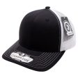 PB222-BLACK-WHITE CAMBRIDGE TRUCKER HAT Online now