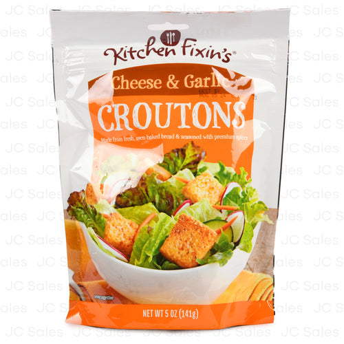 WHOLESALE KITCHEN FIXINS CROUTONS 5 OZ CHEESE & GARLIC SOLD BY CASE Online Hot Sale