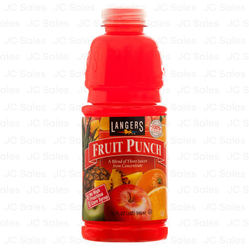 WHOLESALE LANGERS FRUIT PUNCH JUICE 32 OZ SOLD BY CASE For Discount