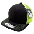 PB222-BLACK-N.YELLOW CAMBRIDGE TRUCKER HAT For Sale