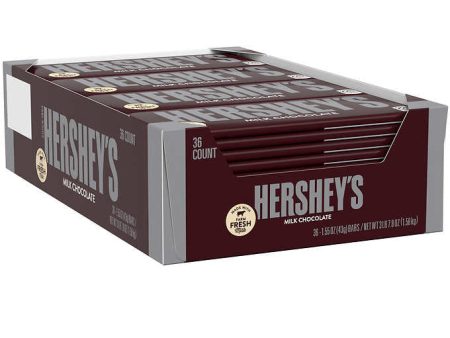 Hershey s Milk Chocolate, 1.55oz 36ct Hot on Sale