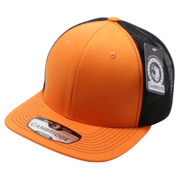 PB222-ORANGE-BLACK CAMBRIDGE TRUCKER HAT Supply