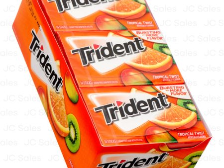 WHOLESALE TRIDENT GUM TROPICAL TWIST 14 STICKS SOLD BY CASE Sale