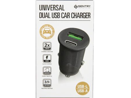 WHOLESALE SENTRY UNIVERSAL DUAL CAR CHARGER SOLD BY CASE Sale