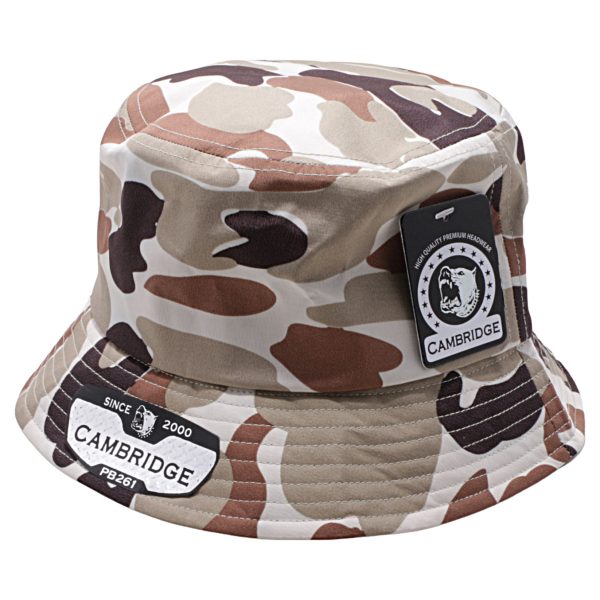 PB261 [KHAKI] SHINY CAMO BUCKET HATS Online Hot Sale