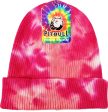 PB266 [RED CORAL] TIE DYE CUFFED KNIT BEANIE HATS Sale