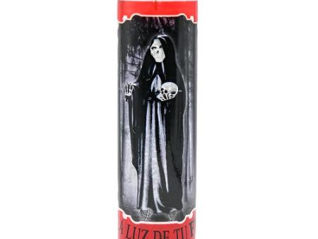 WHOLESALE VELADORA RELIGIOUS CANDLE SANTA MUERTE RED SOLD BY CASE Hot on Sale