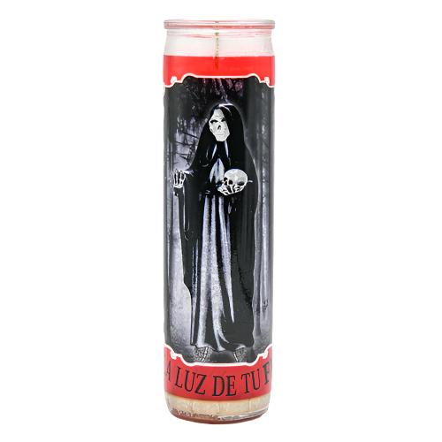 WHOLESALE VELADORA RELIGIOUS CANDLE SANTA MUERTE RED SOLD BY CASE Hot on Sale