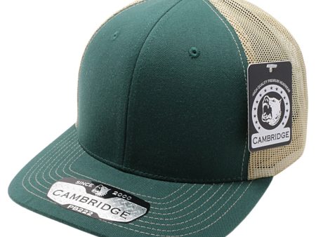 PB222-DGREEN-KHAKI CAMBRIDGE TRUCKER HAT Hot on Sale