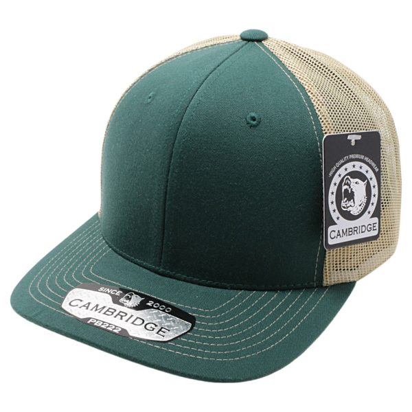 PB222-DGREEN-KHAKI CAMBRIDGE TRUCKER HAT Hot on Sale