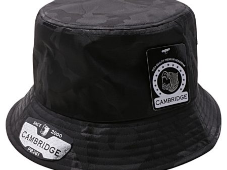 PB261 [BLACK] SHINY CAMO BUCKET HATS Cheap