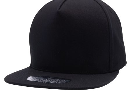 PB106 [BLACK] 5 PANEL COTTON SNAPBACK HATS Online Hot Sale