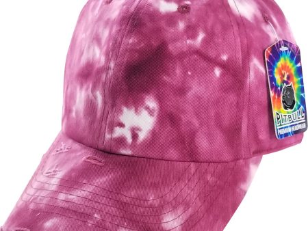 PB255 [BURGUNDY] PLAIN TIE DYE VINTAGE COTTON DAD HAT Online