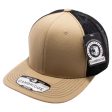 PB222-KHAKI-BLACK CAMBRIDGE TRUCKER HAT For Sale