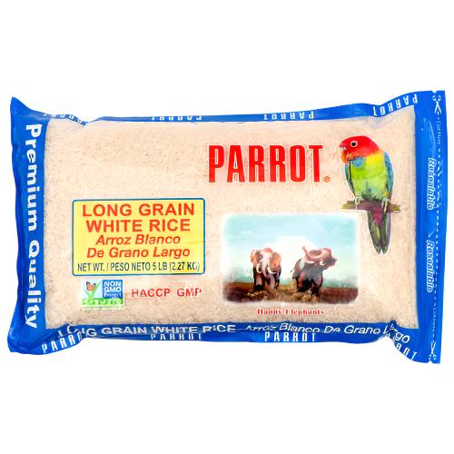 WHOLESALE PARROT LONG GRAIN WHT RICE 5 LB SOLD BY CASE Sale