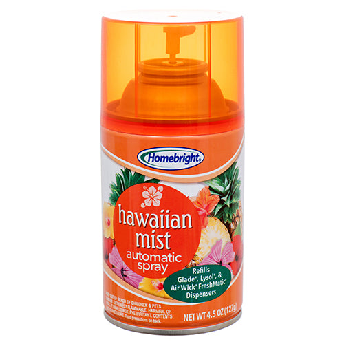 WHOLESALE HOMEBRIGHT AIR FRESHENER REFILL 4.5 OZ HAWAIIAN MIST SOLD BY CASE Supply