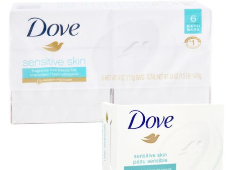 WHOLESALE DOVE SENSITIVE SKIN BAR SOAP 3.75 OZ(12X6PK) SOLD BY CASE Discount