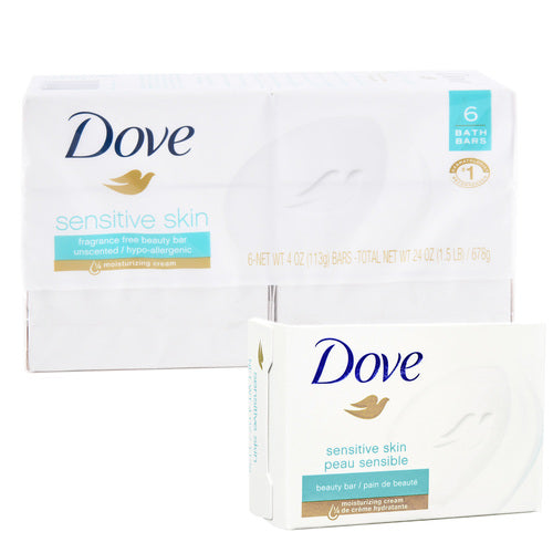 WHOLESALE DOVE SENSITIVE SKIN BAR SOAP 3.75 OZ(12X6PK) SOLD BY CASE Discount