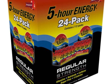 5-hour Energy Shot, Regular Strength, Pomegranate, 1.93 oz, 24 ct Supply