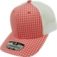 PB254 [SALMON WHITE] PLAID TRUCKER HATS Online Sale