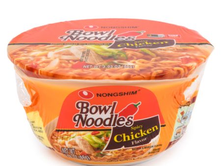 WHOLESALE NONGSHIM BOWL NOODLE 3.03 OZ SPICY CHICKEN SOLD BY CASE For Discount