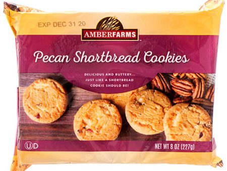 WHOLESALE AMBER FARMS PECAN SHORTBREAD COOKIE 8 OZ SOLD BY CASE For Cheap