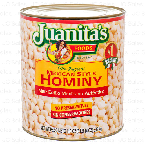 WHOLESALE JUANITAS HOMINY 110 OZ SOLD BY CASE Supply