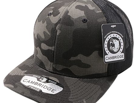 PB222C-BLKCAMO-BLK CAMBRIDGE TRUCKER HAT Online Hot Sale