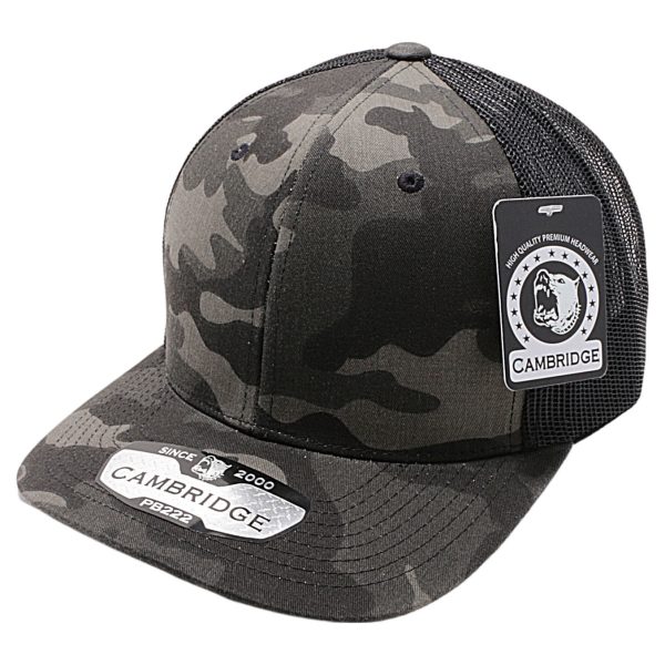 PB222C-BLKCAMO-BLK CAMBRIDGE TRUCKER HAT Online Hot Sale