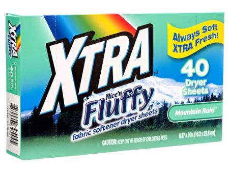 WHOLESALE XTRA DRYER SHEETS MOUNTAIN RAIN 40 CT SOLD BY CASE Sale