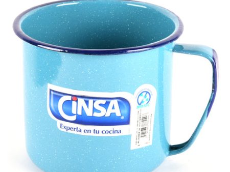 WHOLESALE CINSA ENAMEL STEEL CUP LARGE #14 SOLD BY CASE For Discount