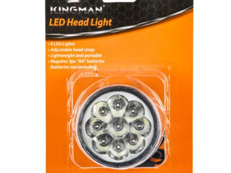 WHOLESALE KINGMAN LED HEADLAMP FLASHLIGHT W  ADJUSTABLE HEADBAND SOLD BY CASE Online Sale