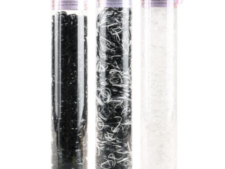 WHOLESALE RUBBER BAND BLACK& WHITE 2000PCS PVC SOLD BY CASE For Sale