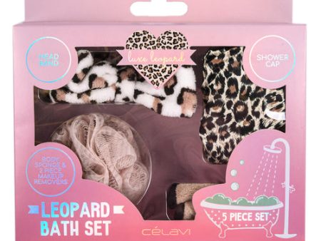 WHOLESALE CELAVI 5PC LEOPARD BATH SET SOLD BY CASE For Cheap