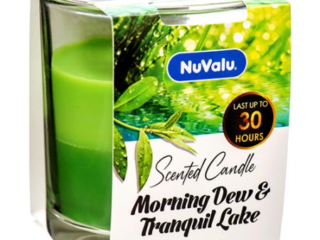 WHOLESALE NUVALU CANDLE TUMBLER 4 OZ MORNING DEW & TRANGUIL LAKE SOLD BY CASE Discount