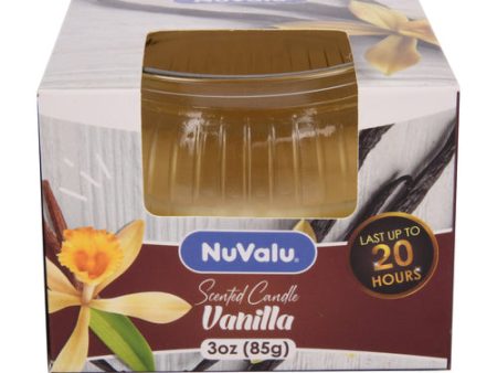 WHOLESALE NUVALU CANDLE TUMBLER 3 OZ VANILLA SOLD BY CASE For Cheap