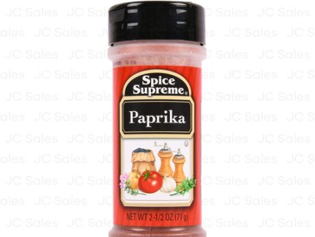 WHOLESALE SPICE SUPREME PAPRIKA 12   2.5 OZ SOLD BY CASE For Sale