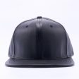 PB158 [BLACK] LEATHER SNAPBACK HATS For Discount