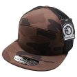 PB260 [D.BROWN] SHINY CAMO CAMPER PERFORATED SNAPBACK HATS Cheap