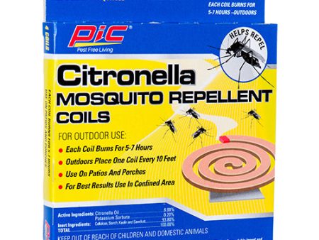 WHOLESALE PIC MOSQUITO REPELLENT COILS 4PK #CITRONELLA #CIT-COIL-4 SOLD BY CASE Online