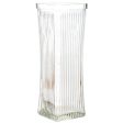 WHOLESALE GLASS VASE TAPER W  LINE 8.5 CLEAR CLR SOLD BY CASE Hot on Sale