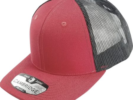 PB222J KIDS TRUCKER HAT [BURGUNDY BLACK] Online now